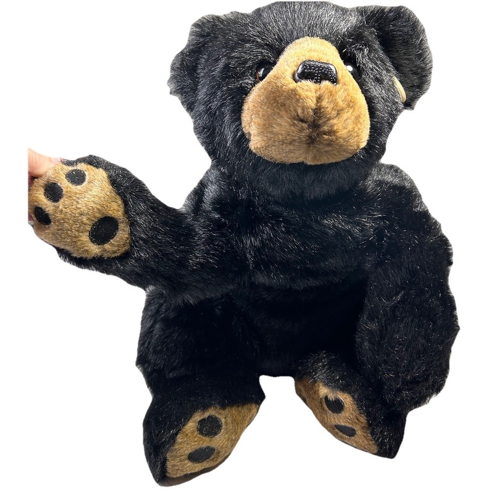New The Bearington Collection‎ Black Bear Cub Weighted Sits Plush Stuffed Animal - Picture 12 of 12